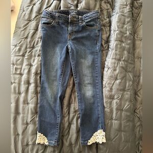 Cat & Jack Denim Jeans with Lace Trim